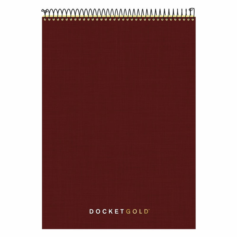 TOPS Docket Gold Project Planner, 8-1/2" x 11-3/4", Top-Wire Bound, Project Rule, Canary, Black Cover, 70 Sheets (99703)