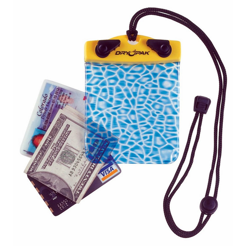 Dry Pack DRY PAK"Alligator" Wallet, 4 x 4, Yellow/Blue