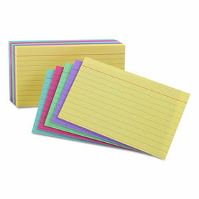 Oxford Ruled Color Cards, 5" x 8", Assorted Colors, 100 Per Pack (35810)