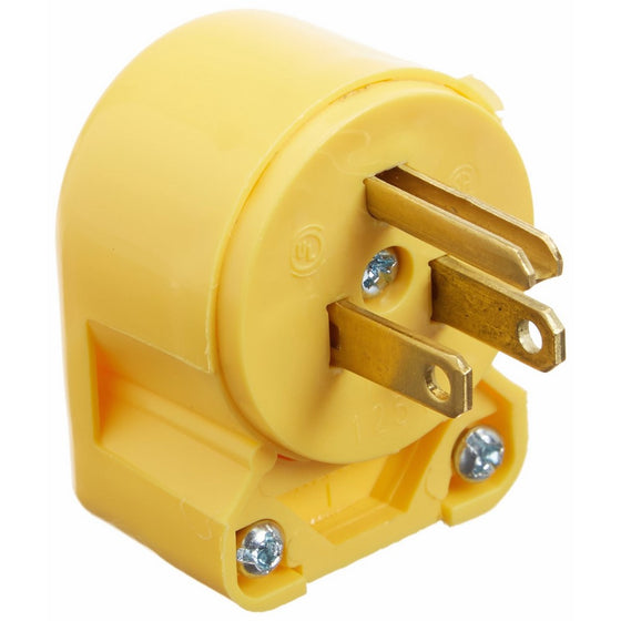 Eaton 4867AN-BOX 15-Amp 3-Wire 125V/AC 2-Pole Heavy Duty Grade Vinyl Plug, Yellow