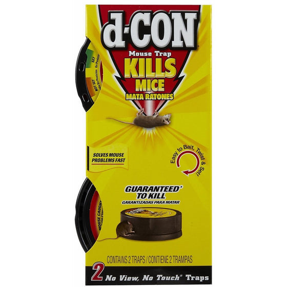 d-CON No View, No Touch Covered Mouse Trap, 2 Traps