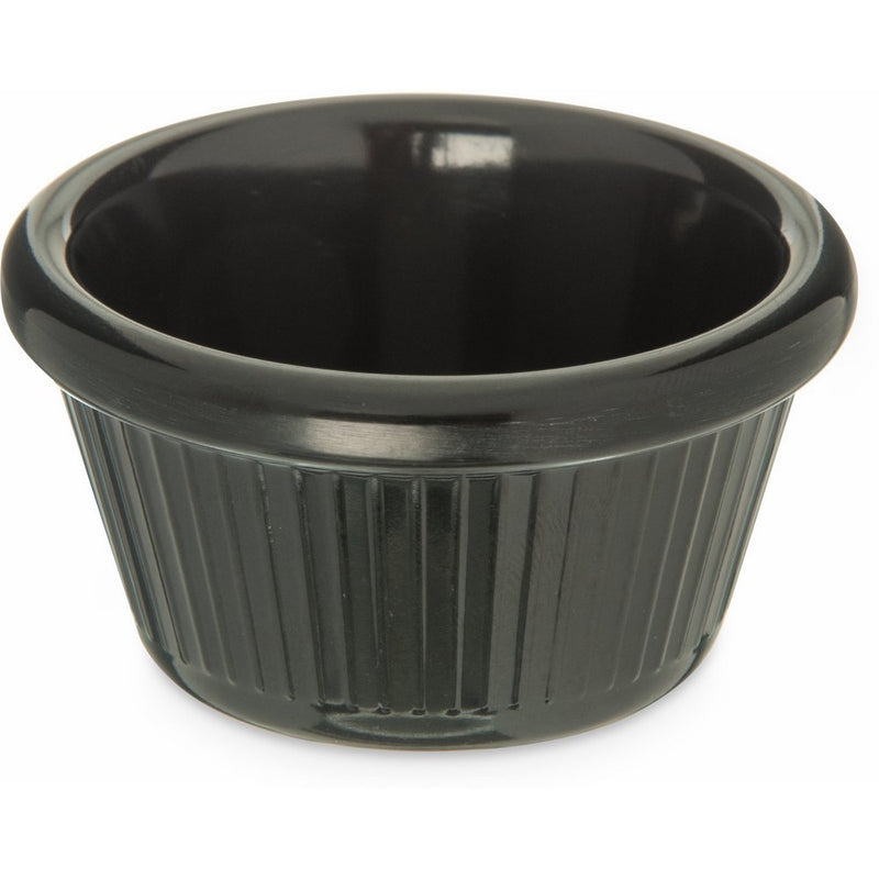 Carlisle S27903 Melamine Fluted Ramekin, 2 oz. Capacity, Black (Case of 48)