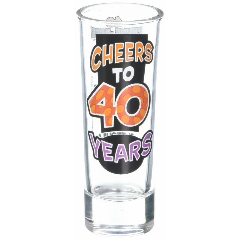 Laid Back C526V Cheers to 40 Years Shot Glass, 2-Ounce