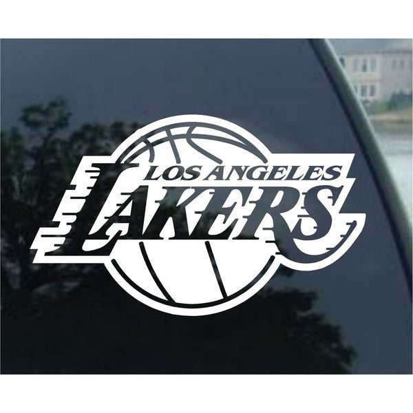 Los Angeles Lakers NBA Basketball Sports Team Sports Team Auto Car Truck White 8"x8" Die-Cut Decal Sticker