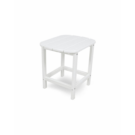 POLYWOOD SBT18WH South Beach 18" Outdoor Side Table, White