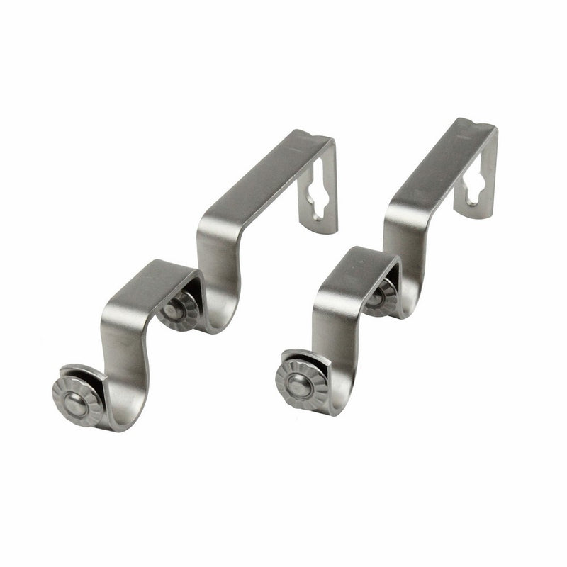 Rod Desyne 3/4 Double Bracket Pair, Satin Nickel, 2 Piece