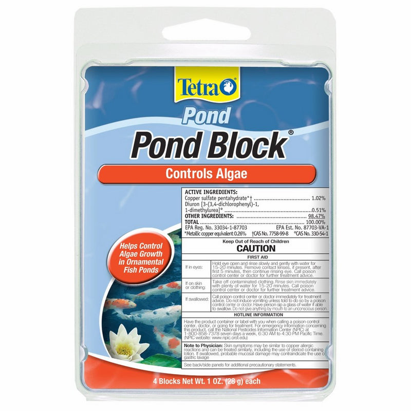 Tetra Pond Algae Control Pond Block, 1-Ounce, 4-Count