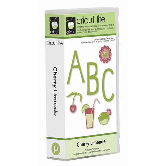 Cricut Lite 2000153 Cherry Limeade Cartridge & Keypad Overlay