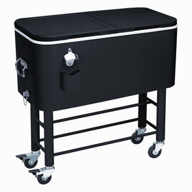 RIO Gear Rio Brands Entertainer Rolling Party Cooler (77 Quarts, Midnight Sands)