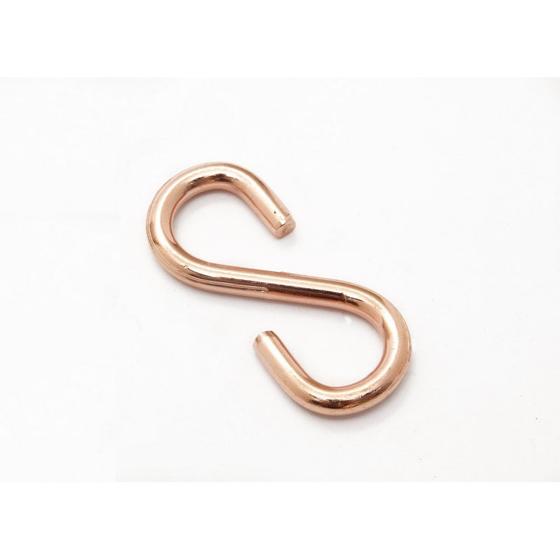 Copper Heavy Gauge Pot Rack “S” Hooks, Set of 2