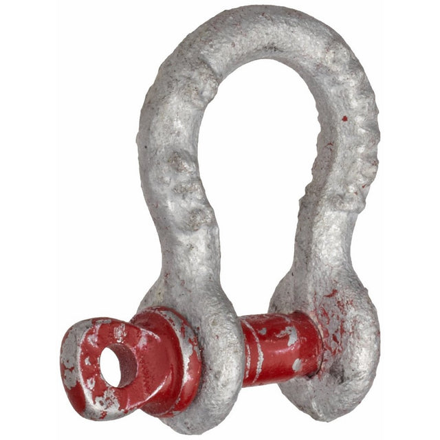 Crosby 1018357 Carbon Steel G-209 Screw Pin Anchor Shackle, Galvanized, 1/3 Ton Working Load Limit, 3/16" Size