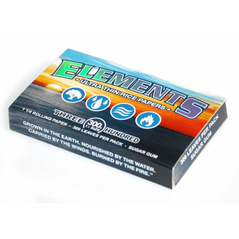 ELEMENTS 300 Ultra Thin Rice Rolling Paper 1.25 1 1/4 Size, 1 Pack = 300 Leaves
