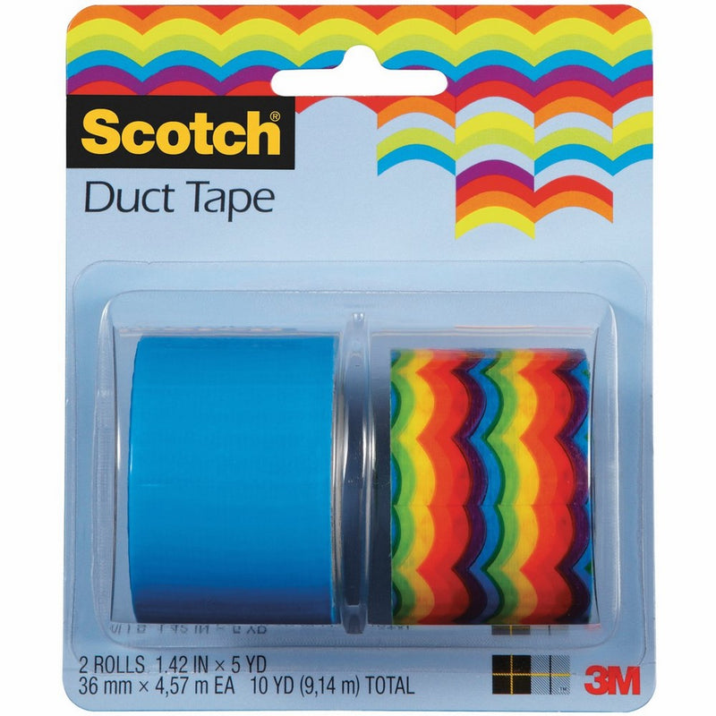 Scotch Duct Tape, Sea Blue, 1.42-Inch by 5-Yard, 2-Roll