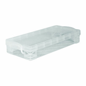 Super Stacker Pencil Box, 8.25 x 1.5 x 4 Inches, Clear, 1 Box (40309)