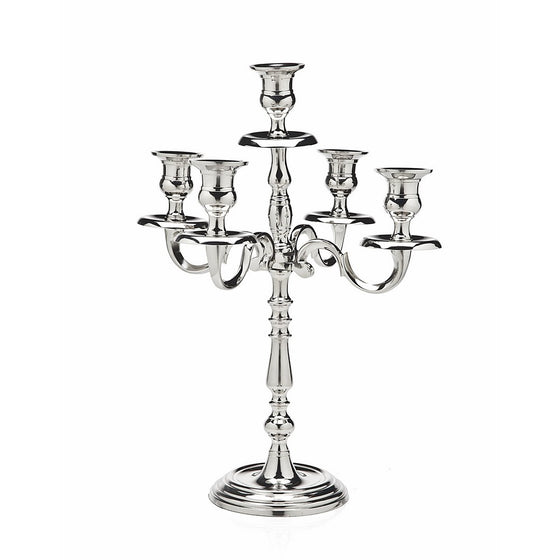 Classic Nickel Plated Candelabra 5 Light