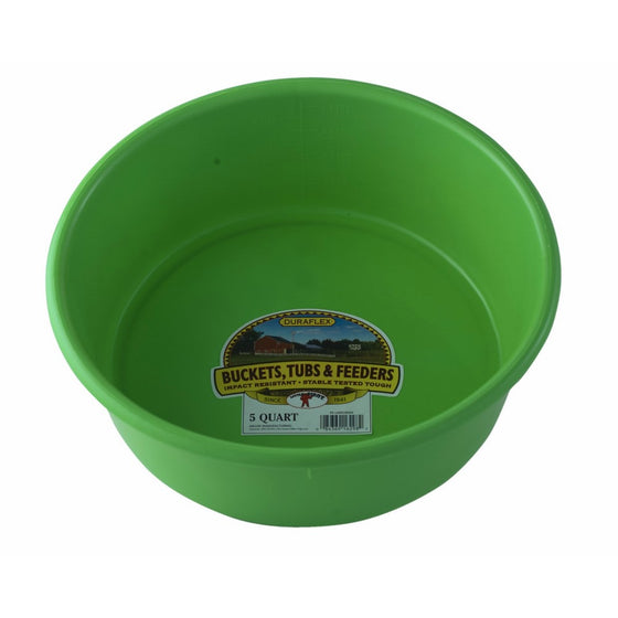 Little Giant P5LIMEGREEN Dura-Flex Plastic Utility Pan, 5-Quart, Lime Green