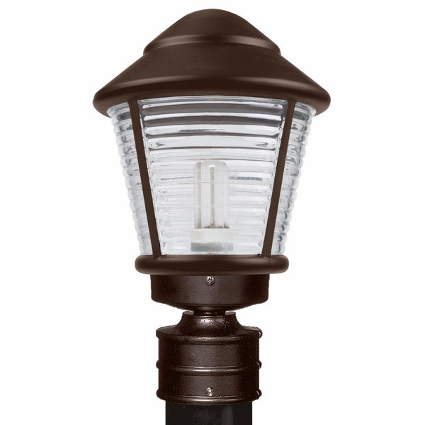 Besa Lighting 310098-POST 1X75W A19 Costaluz 3100 Series Post Mount Lighting Fixture, Bronze Finish