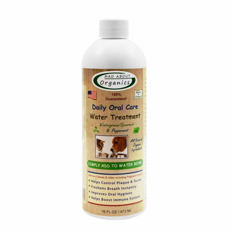 Mad About Organics All Natural Dog & Cat Daily Oral Care Liquid Plaque & Tartar Remover 16oz