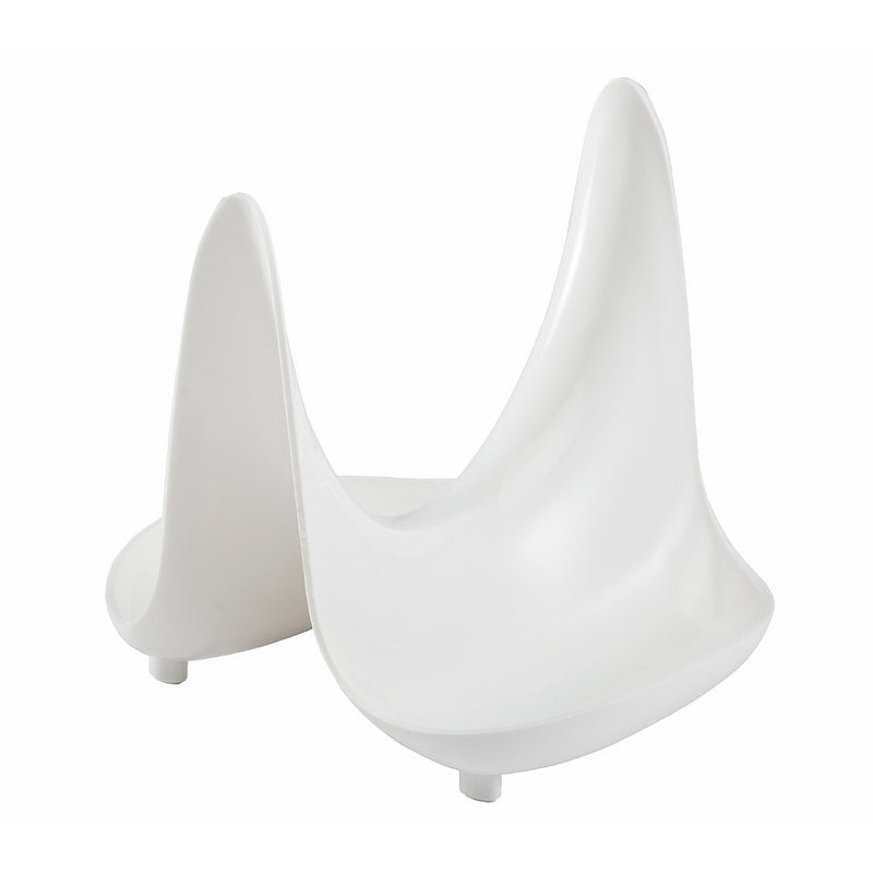 Hutzler Pot Lid Stand & Spoon Rest, White