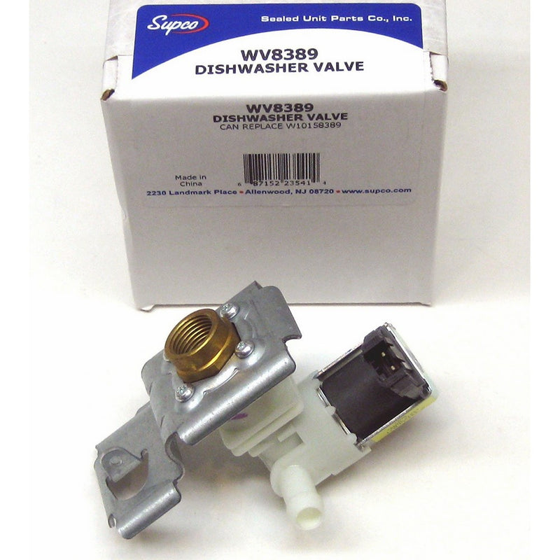 Supco WV8389 Dishwasher Water Valve Replaces Whirlpool W10158389, W10158387, 8558986, 8558987