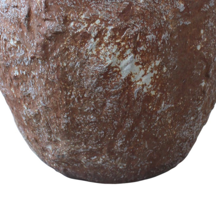 Hand Made Round Bowl Like Rocky Sandstone Planter, Brown, Set of 3