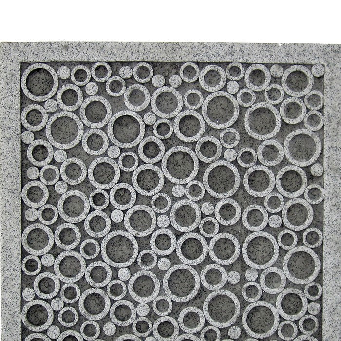 Transitional Sandstone Wall Decor with Bubble Pattern, Large, Gray