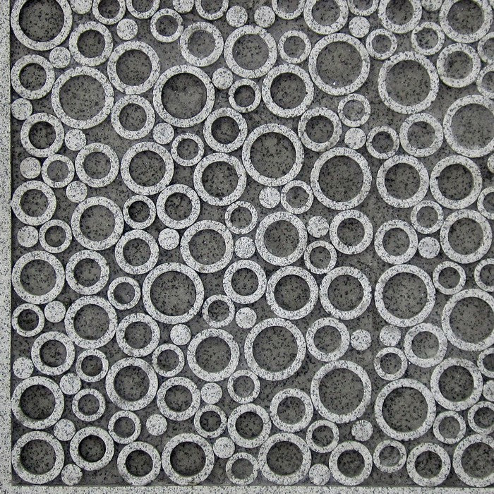Transitional Sandstone Wall Decor with Bubble Pattern, Large, Gray