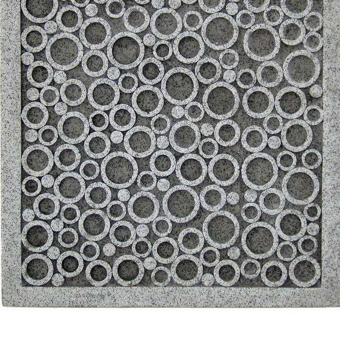 Transitional Sandstone Wall Decor with Bubble Pattern, Large, Gray