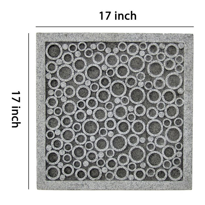 Transitional Sandstone Wall Decor with Bubble Pattern, Large, Gray