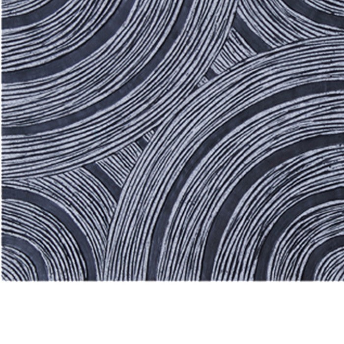 Square Sandstone Wall Decor with Lined Circular Design, Large, Gray