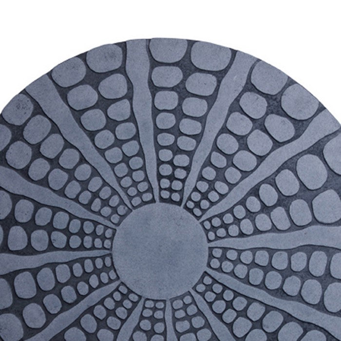 Round Shape Sandstone Wall Decor with Stardust Pebble, Small, Gray