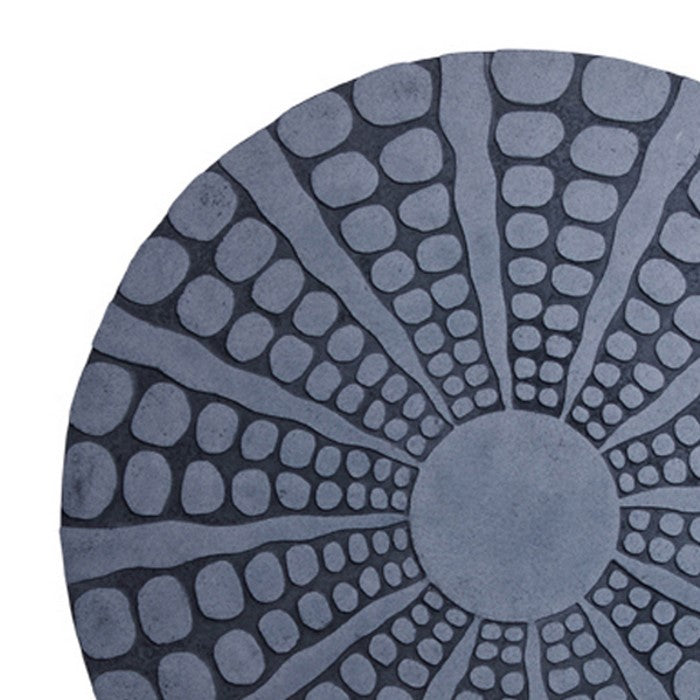 Round Sandstone Wall Decor with Stardust Pebble, Large, Gray