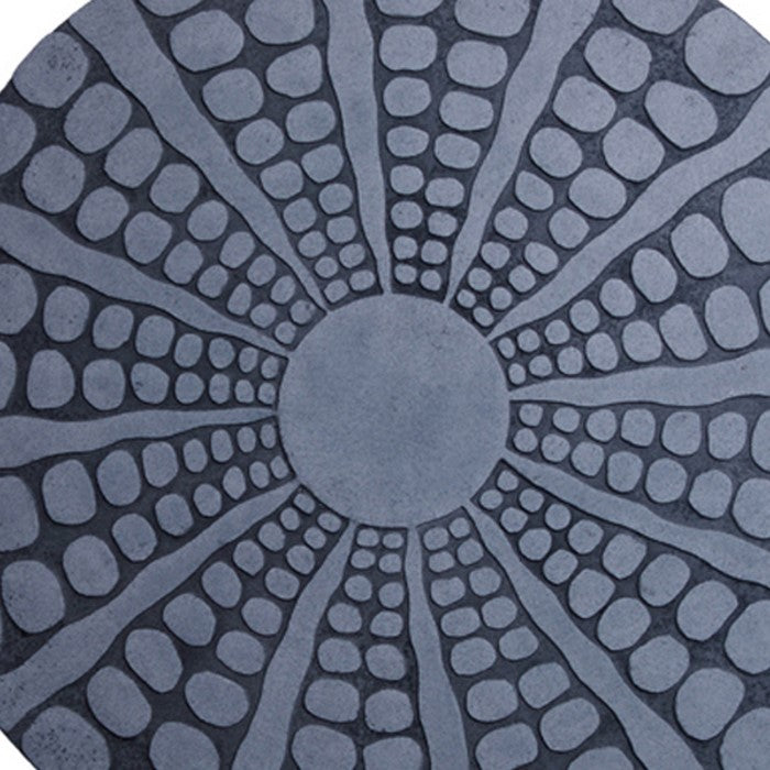 Round Sandstone Wall Decor with Stardust Pebble, Large, Gray