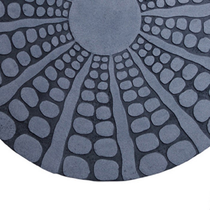 Round Sandstone Wall Decor with Stardust Pebble, Large, Gray