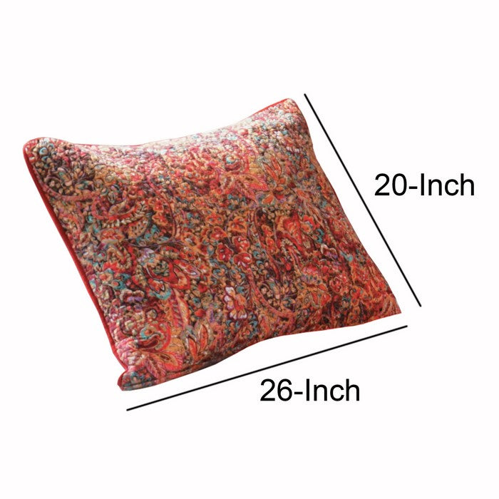 20 X 26 Cotton Filled Pillow Sham with Floral Prints, Multicolor