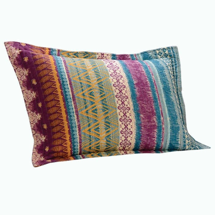 26 x 20 Cotton Filled Standard Sham with Tribal Motif Print, Multicolor