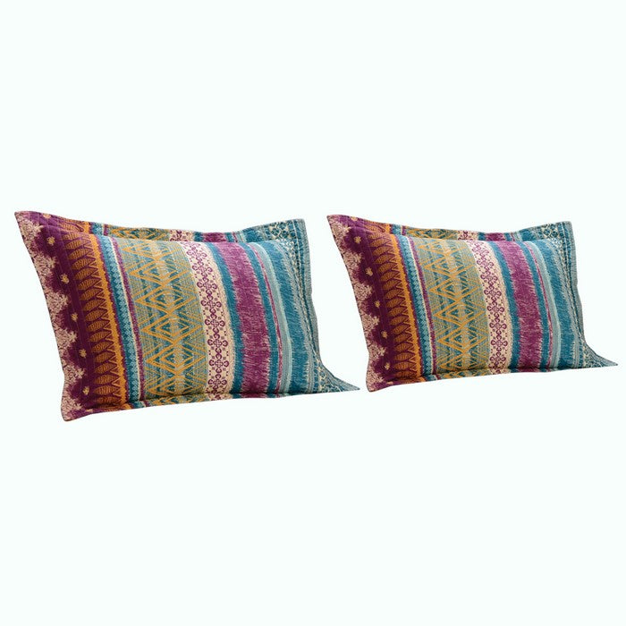 26 x 20 Cotton Filled Standard Sham with Tribal Motif Print, Multicolor