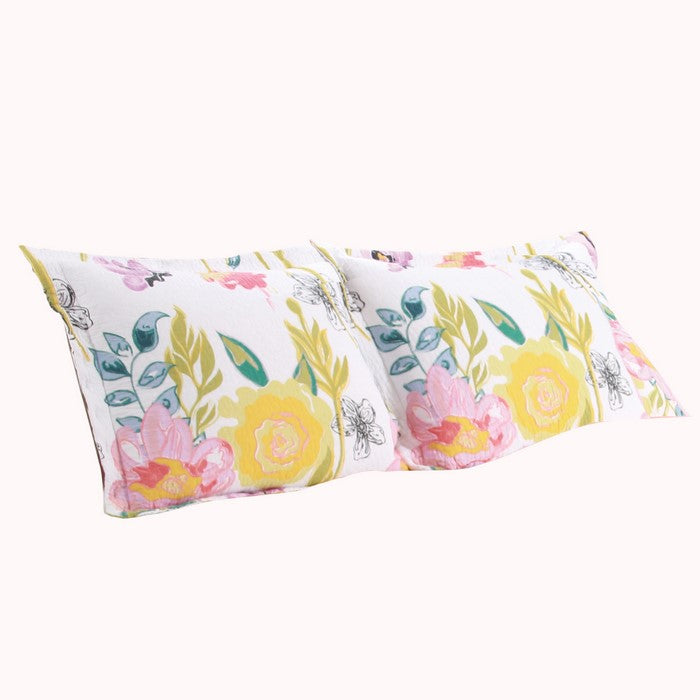 26 x 20 Inches Standard Pillow Sham with Stencil Flower Print, Multicolor