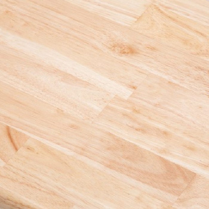 Grained Rectangular Wooden Bench with Turned Legs, Natural Brown and White