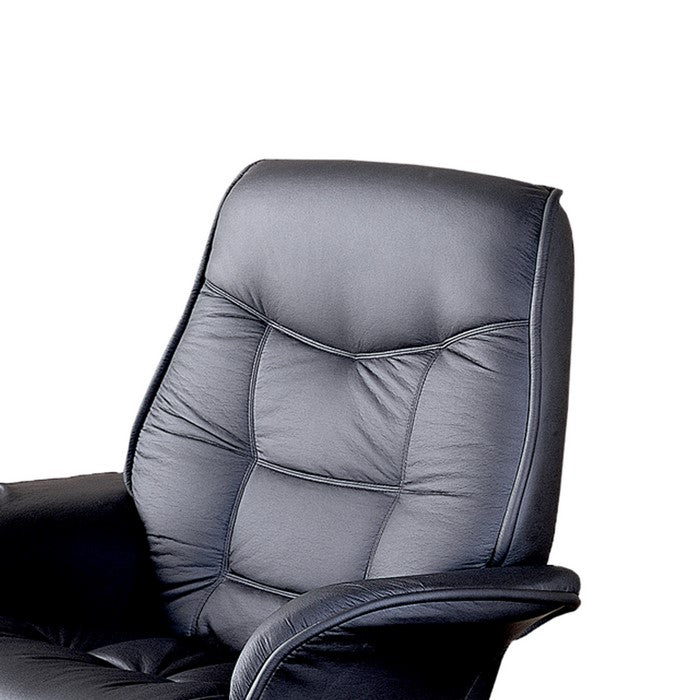 Plush and Contemporary Swivel Chair, Black