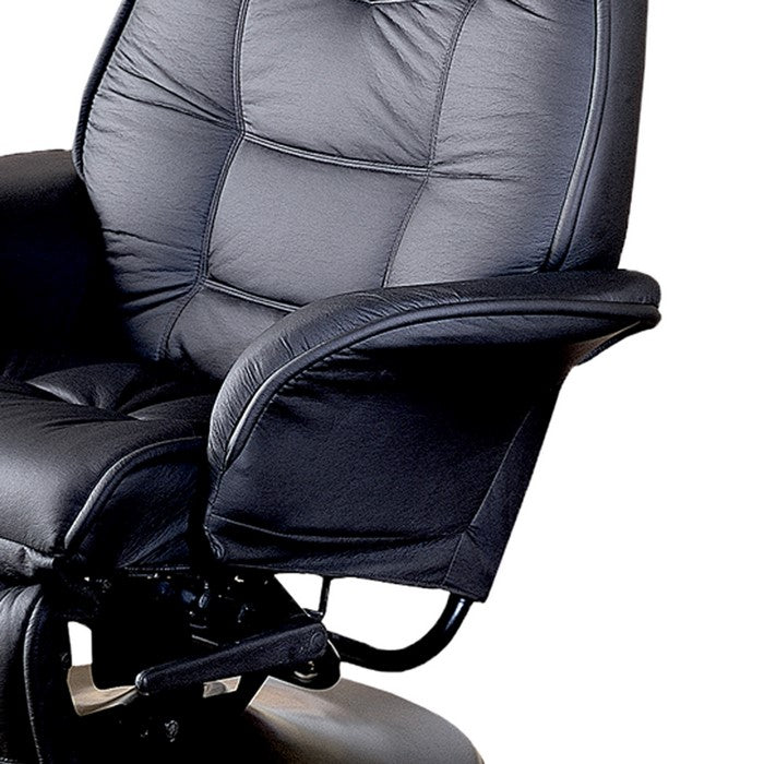 Plush and Contemporary Swivel Chair, Black
