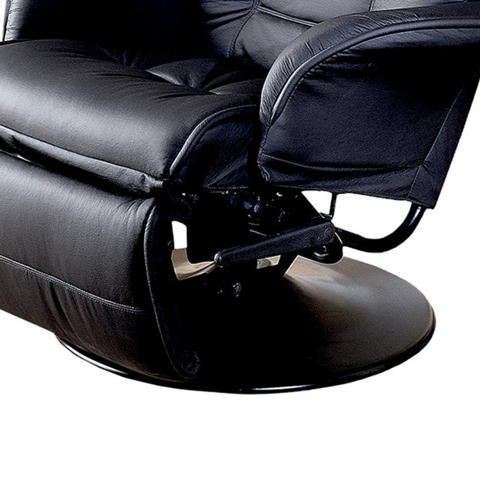 Plush and Contemporary Swivel Chair, Black