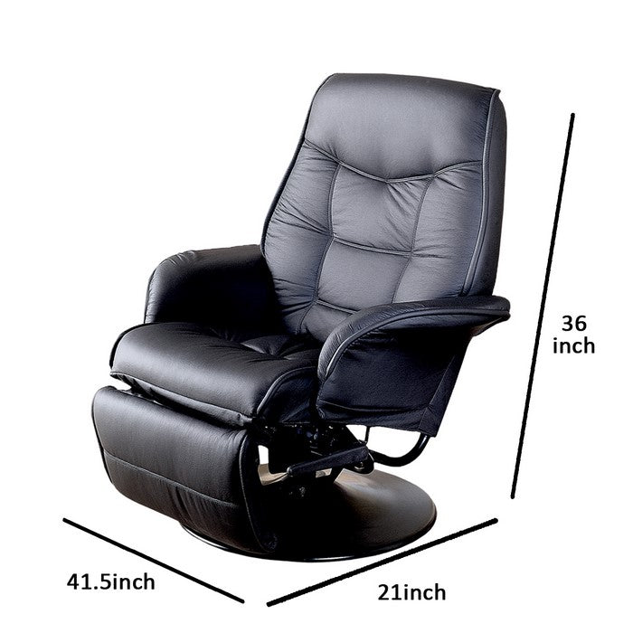 Plush and Contemporary Swivel Chair, Black