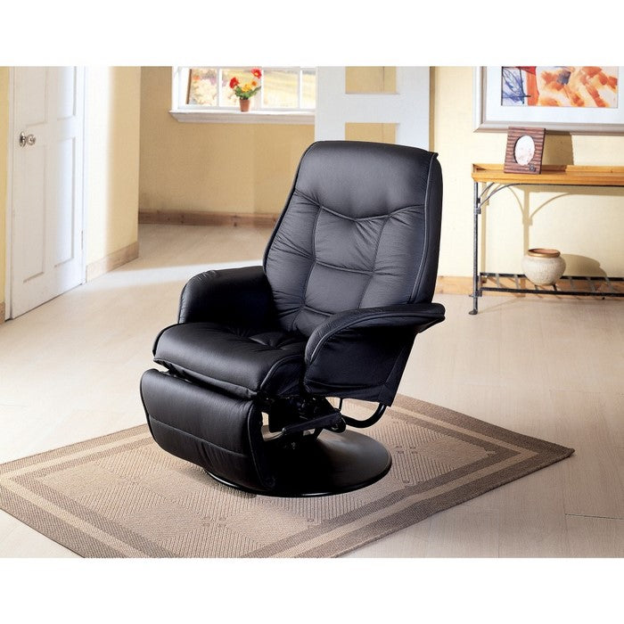 Plush and Contemporary Swivel Chair, Black