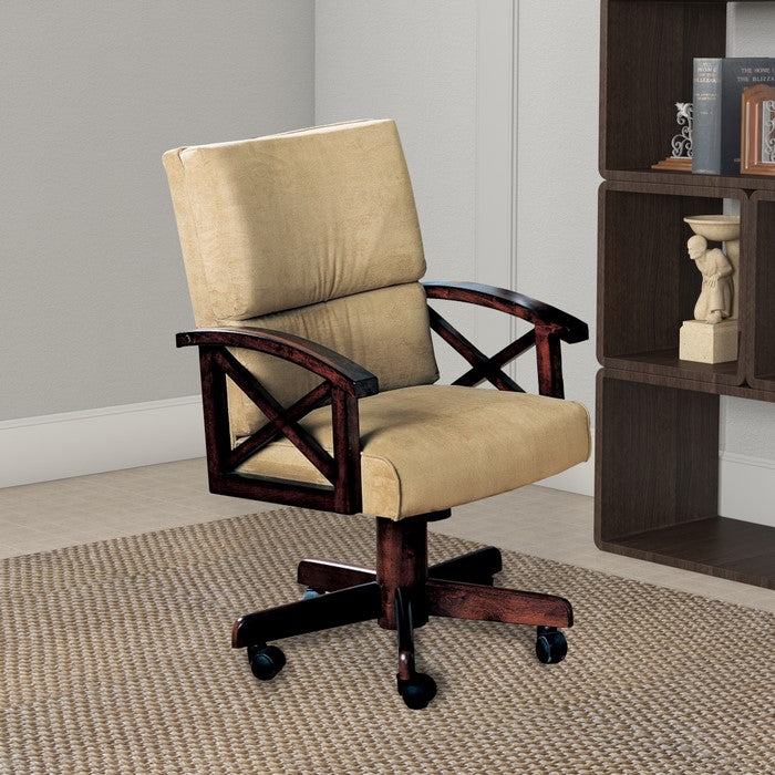 Upholstered Arm Game Chair , Brown