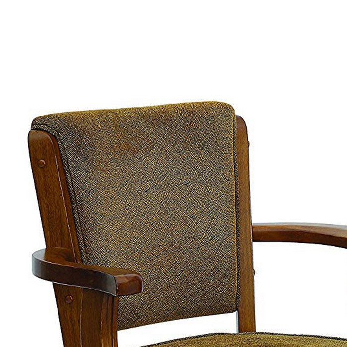 Cozy Upholstered Arm Game Chair, Brown