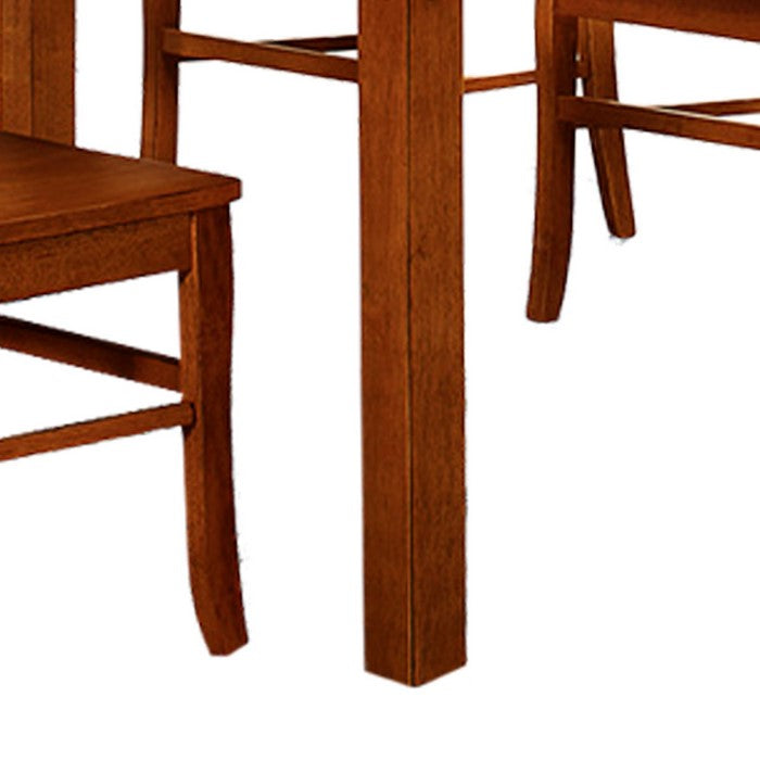 Traditional Mission Style Wooden Dining Table, Brown