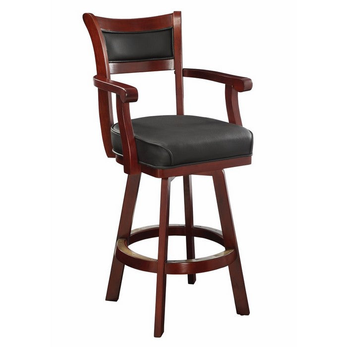 Wooden Traditional Bar Stool, Cherry Brown