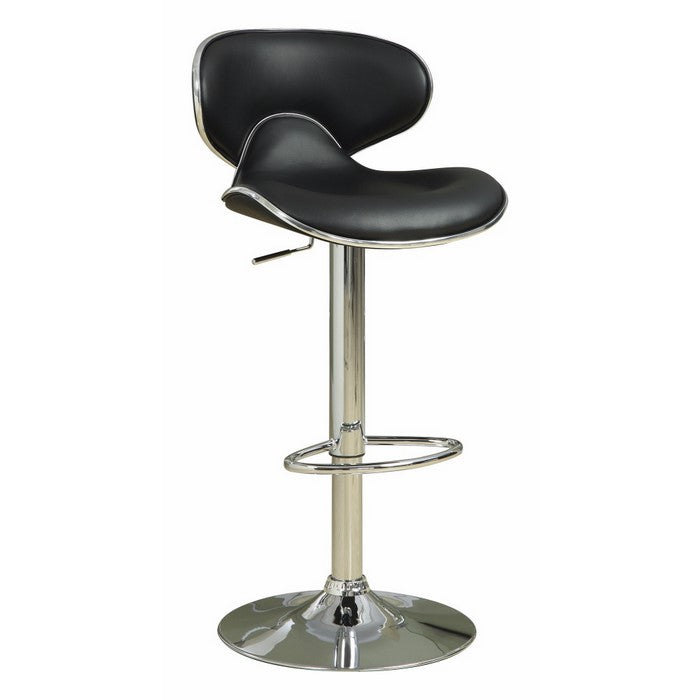 Swivel Adjustable Bar Stool, Black, Set of 2