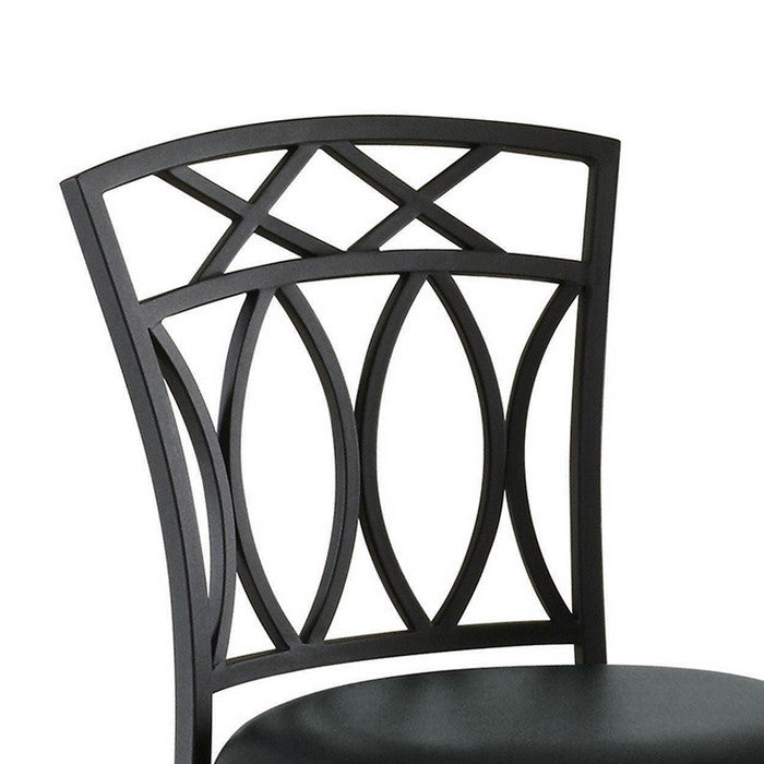Chic Traditional Swivel Counter Height Stool, Black